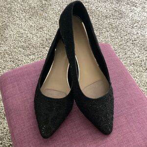 Carolyn Tucker Collection Beaded Low Heels. Size 8